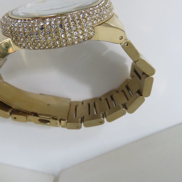 (#B) Michael Kors MK5756 Women\'s Gold-Tone Glitz Stainless Steel Bracelet main image 9